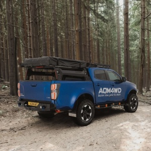 Rollbar Universal Pick-Up mountain top pentru corturi de acoperiș si accesorii overlanding, cu proiectoare incluse, negru, AQM4WD S75