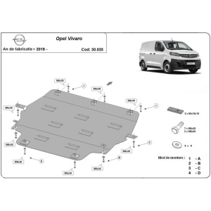 Scut auto metalic Opel Vivaro, Zafira Life, Peugeot Expert, Toyota Proace