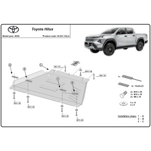 Scut cutie de viteza din aluminiu Toyota Hilux (2026+) - Img 2
