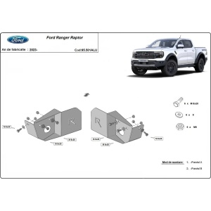 Scut de protecție senzor braț suspensie spate Ford Ranger Raptor (2023-2026) aluminiu 3 mm Scut Protection - Img 2