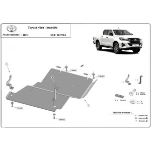 Scut diferential si reductor Toyota Hilux Invincible 2021 - 2023