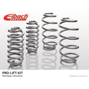 Vedere a gamei de arcuri de înălțare Eibach PRO-LIFT-KIT, inclusiv modelul +25mm pentru Dacia Duster.