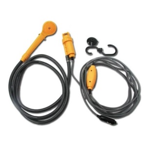 Set duș auto electric portabil de 12v cu cablu lung de 5 metri.