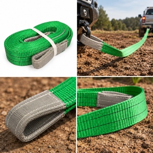 Șufă tractare auto 8T (8000kg) 6m x 6cm Verde Centrum - Img 3
