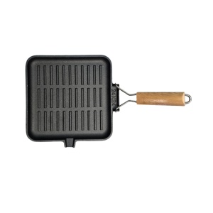Tigaie grill din fontă cu coadă 21,5 x 21,5 cm Perfect Home - Img 3