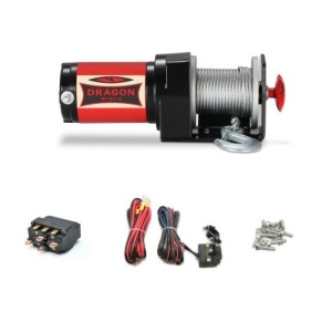 Troliu ATV 2000lbs (907kg) 12V Cablu de Otel 10m Dragon Winch