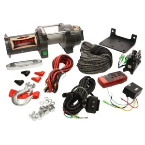 Troliu ATV 3500lbs (1588kg) cablu sintetic 12V 1.6CP Dragon Winch