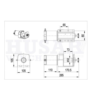Troliu electric ATV 2500lbs