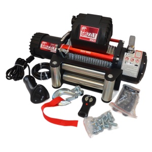Troliu electric Grizzly Winch 13000lbs (5897kg) 12V cablu de otel 25m Raport 180:1