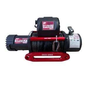 Troliu electric Grizzly Winch 13000lbs (5897kg) 12V cablu sintetic 25m Raport 180:1