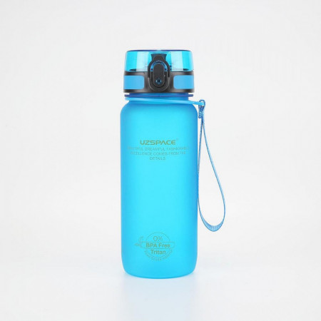 Sticla apa Uzspace Tritan, fara BPA cu capac 650ml albastru