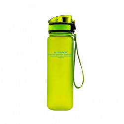 Sticla apa Uzspace Tritan, fara BPA cu capac 650ml verde lamaie
