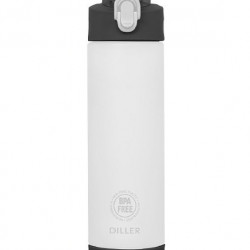 Sticla apa Tritan, fara BPA cu capac 850ml alb/transparent