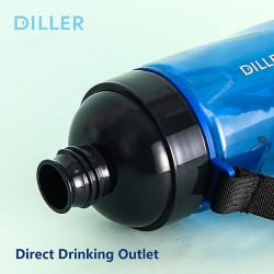Sticla apa Tritan, fara BPA cu capac 700ml negru Diller
