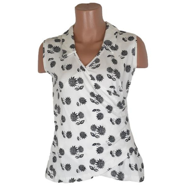 Bluza dama culoare alb cu negru marime 38 stare nou