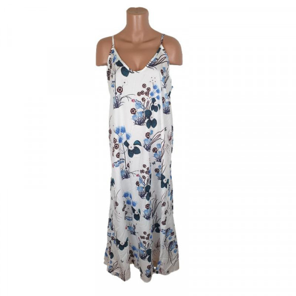 Rochie dama culoare alb cu imprimeu floral