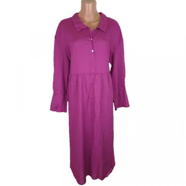 Rochie casual culoare mov maneca lunga