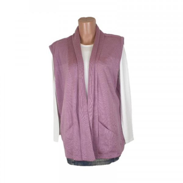Cardigan dama culoare roz cu buzunare marime 2XL