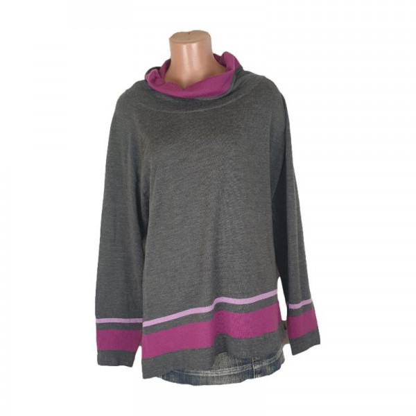 Pulover dama culoare gri marime 2XL