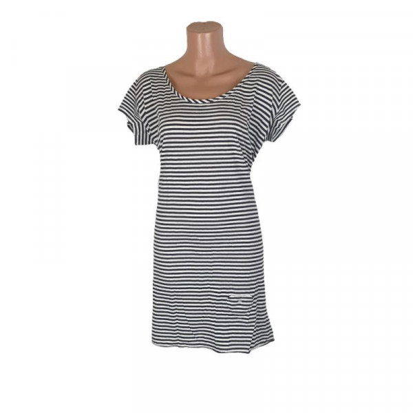 Rochie dama culoare alb cu albastru cu dungi stare nou