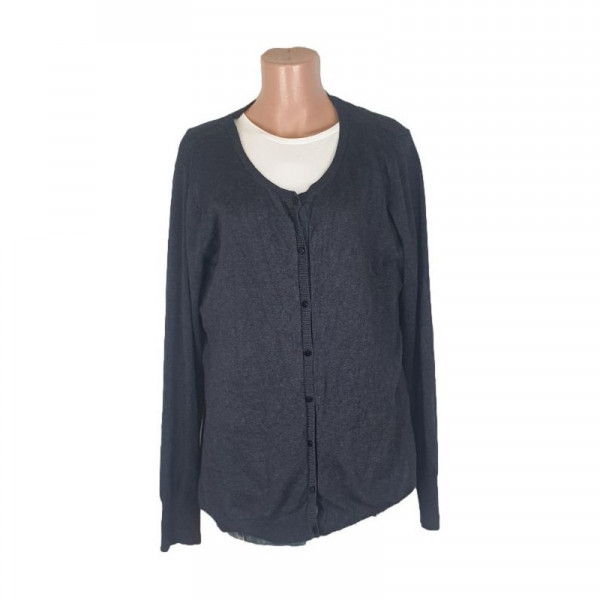 Cardigan dama culoare negru inchidere cu nasturi marime XL