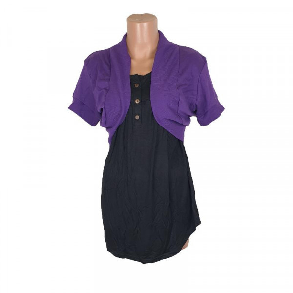 Capa dama material tricotat culoare mov