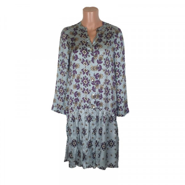 Rochie dama culoare albastru cu flori marime S stare nou