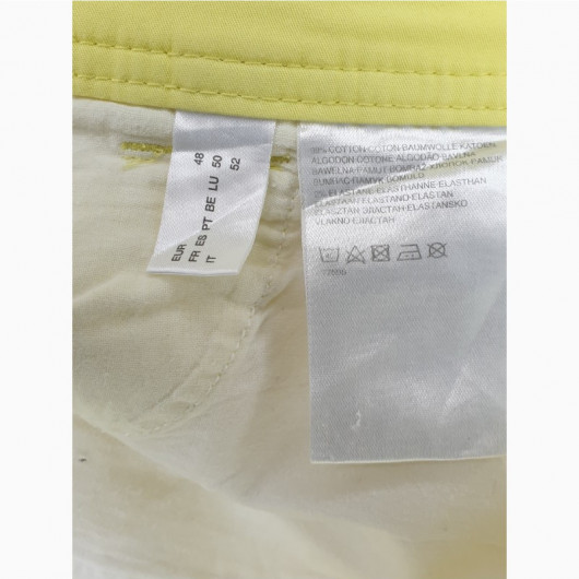 Blugi dama culoare galben marime 48 - Img 2