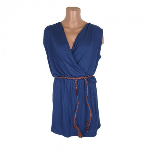 Bluza culoare albastru cu cordon