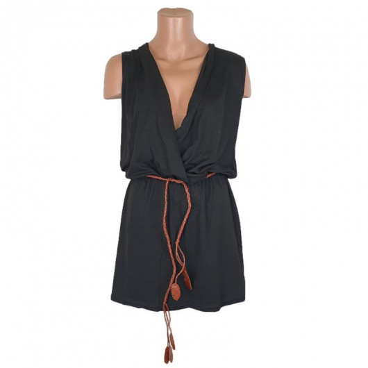 Bluza culoare negru cu cordon