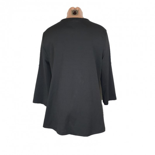 Bluza dama culoare negru cu fermoar - Img 2