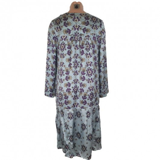 Rochie dama culoare albastru cu flori marime S stare nou - Img 5
