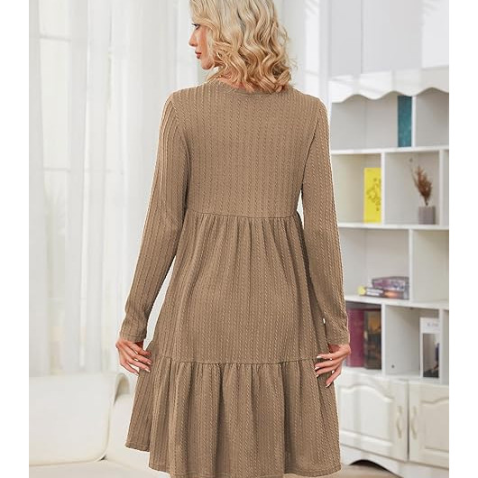 Rochie de maternitate pentru femei Bej - Img 5