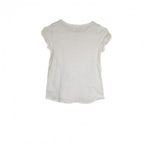 Tricou fete culoare alb cu imprimeu - Img 3