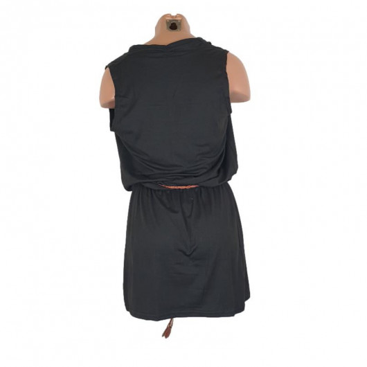 Bluza culoare negru cu cordon - Img 2
