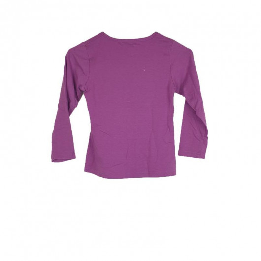Bluza fete culoare mov cu imprimeu 8 ani - Img 4