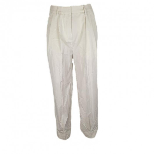 Pantalon dama casual culoare bej deschis