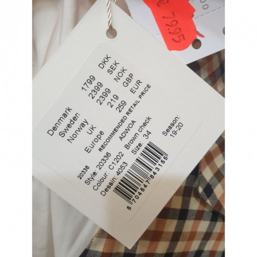 Rochie dama in carouri spate alb maime 34 stare nou - Img 4