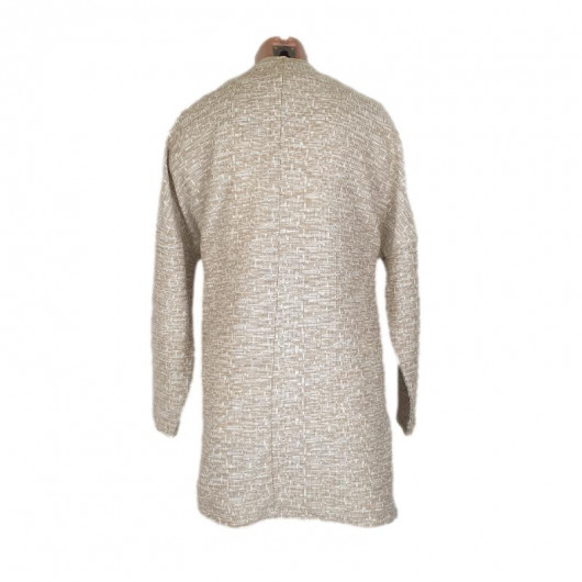 Cardigan dama culoare bej - Img 2