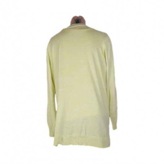 Cardigan dama culoare galben deschis marime 44-45 - Img 5