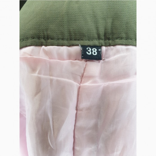 Pantalon ski dama culoare verde cu alb marire 38 - Img 2