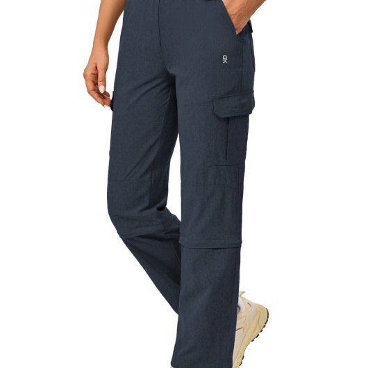 Pantaloni cargo convertibili, ușori, cu fermoar, pentru femei, cu uscare rapidă
