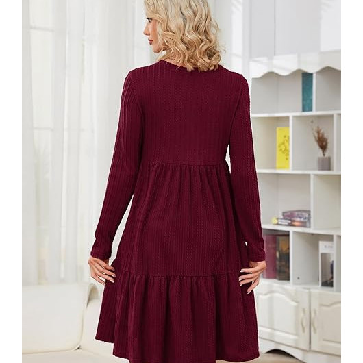 Rochie de maternitate pentru femei Visinie - Img 2