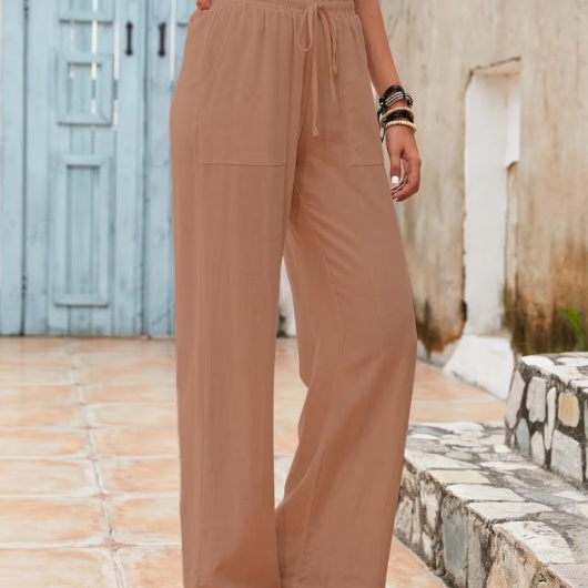Pantaloni de in pentru femei casual – Vară - Img 3