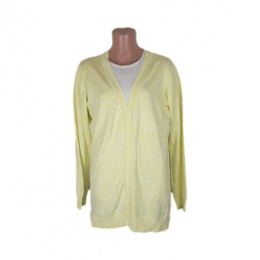 Cardigan dama culoare galben deschis marime 44-45