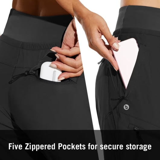 Pantaloni cargo de jogging pentru femei ușori, cu uscare rapidă - Img 2