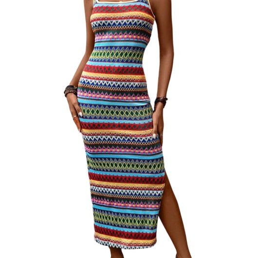 Rochie casual damă multicolor
