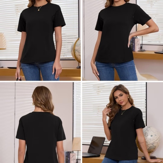 Tricou de alăptare 3/4 pachet cu fermoar ascuns Bluză scurtă de maternitate – tricou pentru alăptare - Img 4