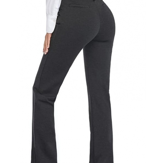 Pantaloni drepti, elastici, cu buzunare pentru damă - Img 5