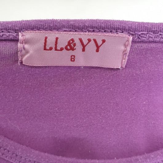 Bluza fete culoare mov cu imprimeu 8 ani - Img 2